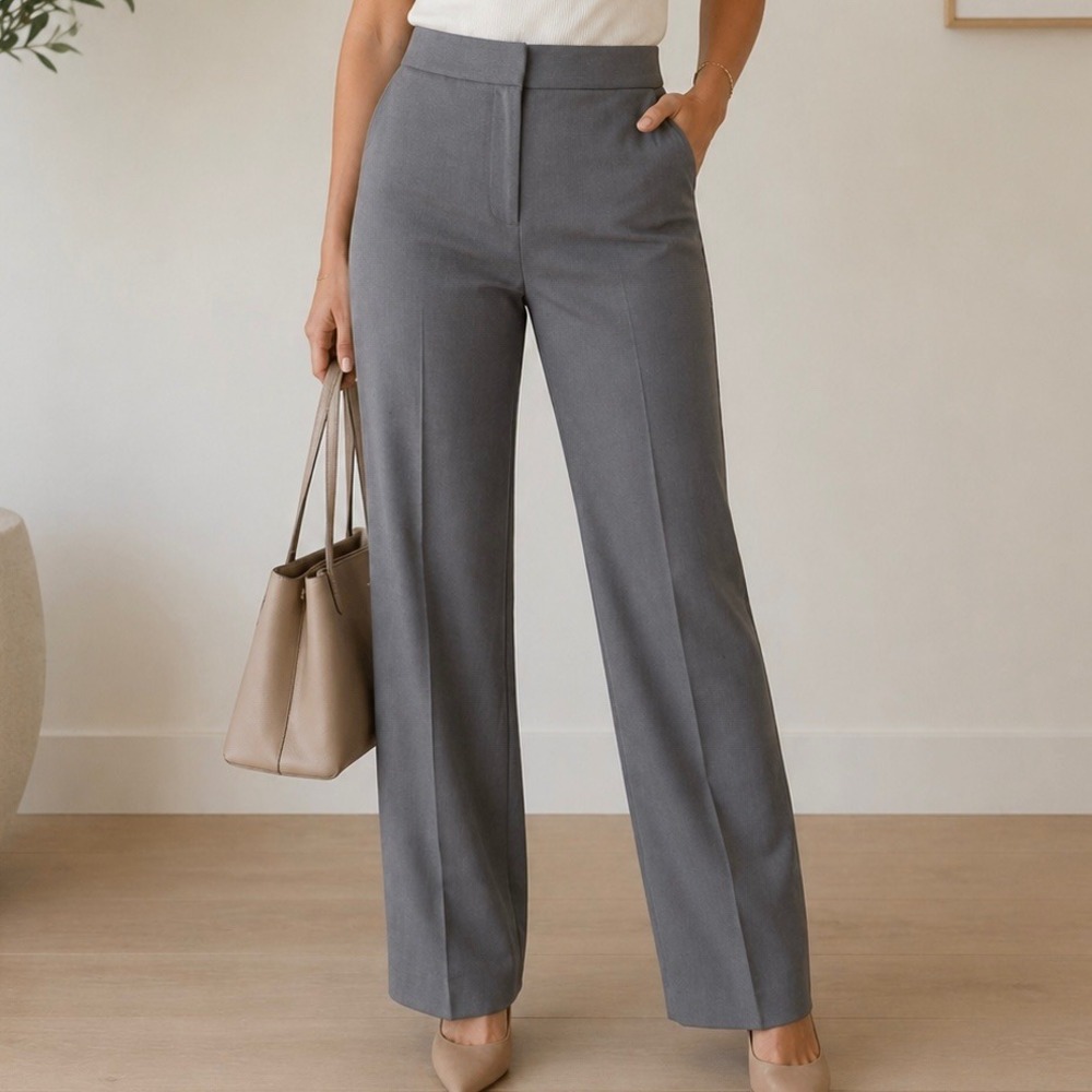 Calvin Klein Highline Grey Tapered Ankle Dress Pants Womens 16W New